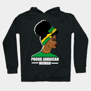 Proud Afro Jamaican Woman, Jamaica Flag Hoodie